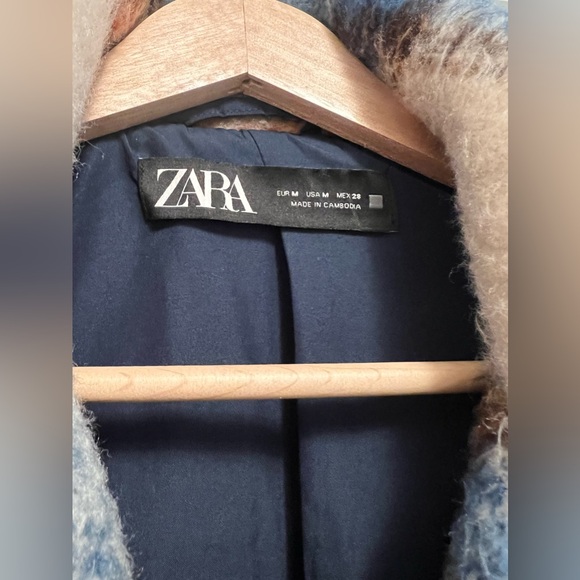 Zara Checked Overshirt Plaid Jacket Size M - Picture 4 of 6